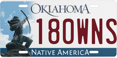 OK license plate 180WNS