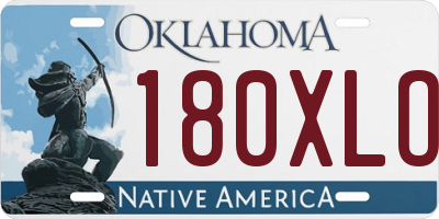 OK license plate 180XLO