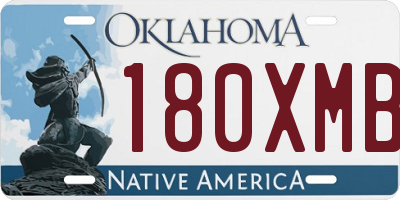 OK license plate 180XMB