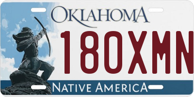 OK license plate 180XMN