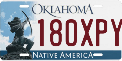 OK license plate 180XPY