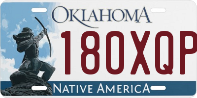 OK license plate 180XQP