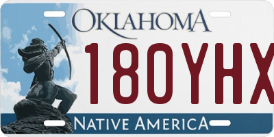OK license plate 180YHX