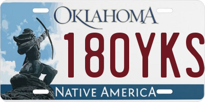 OK license plate 180YKS