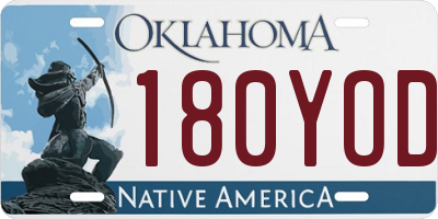 OK license plate 180YOD