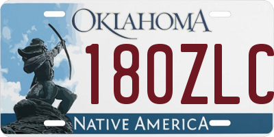 OK license plate 180ZLC