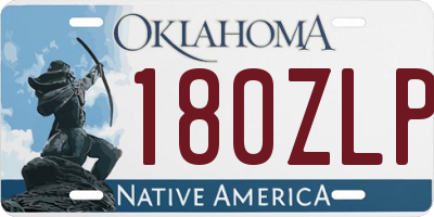 OK license plate 180ZLP