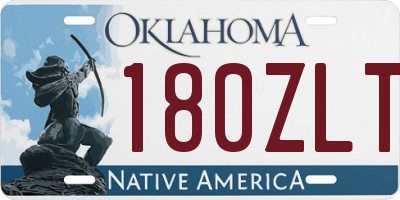 OK license plate 180ZLT