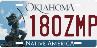 OK license plate 180ZMP