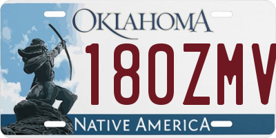 OK license plate 180ZMV