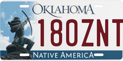 OK license plate 180ZNT