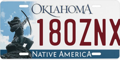 OK license plate 180ZNX