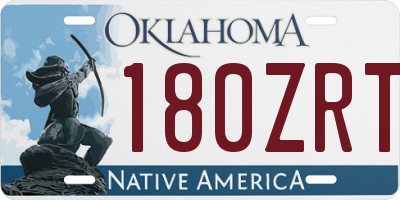 OK license plate 180ZRT