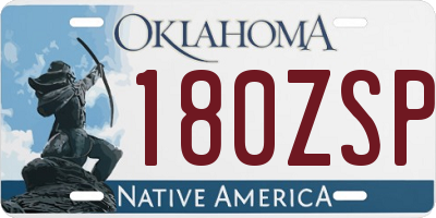 OK license plate 180ZSP