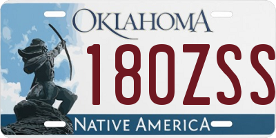 OK license plate 180ZSS