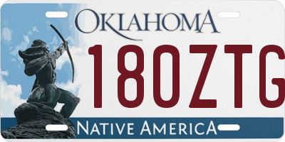 OK license plate 180ZTG