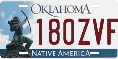 OK license plate 180ZVF