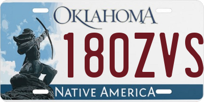 OK license plate 180ZVS