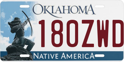 OK license plate 180ZWD