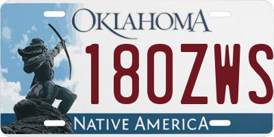 OK license plate 180ZWS