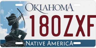 OK license plate 180ZXF