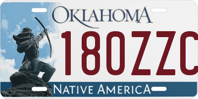 OK license plate 180ZZC