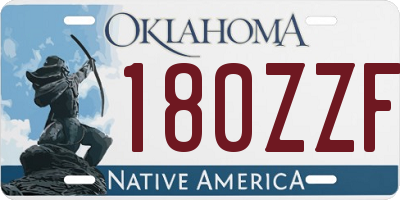 OK license plate 180ZZF