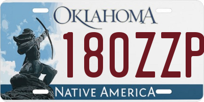 OK license plate 180ZZP