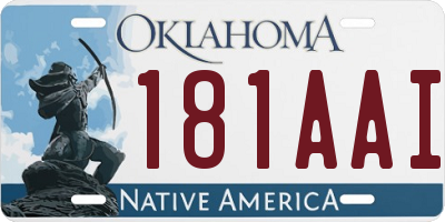 OK license plate 181AAI