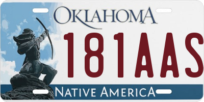 OK license plate 181AAS