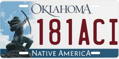 OK license plate 181ACI