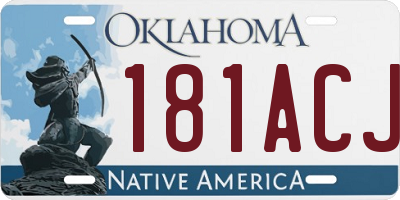 OK license plate 181ACJ