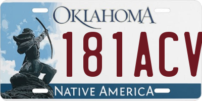 OK license plate 181ACV