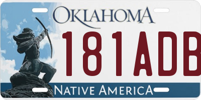 OK license plate 181ADB