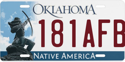 OK license plate 181AFB