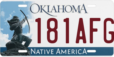 OK license plate 181AFG