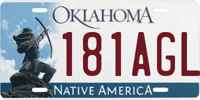 OK license plate 181AGL