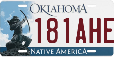 OK license plate 181AHE