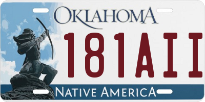 OK license plate 181AII