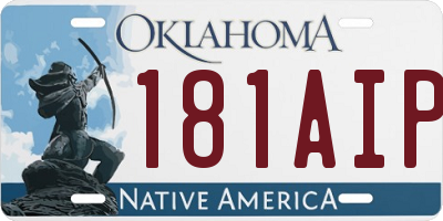OK license plate 181AIP