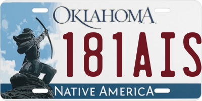 OK license plate 181AIS