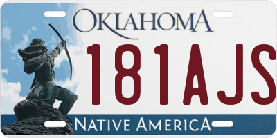 OK license plate 181AJS