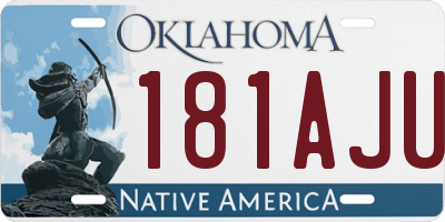 OK license plate 181AJU