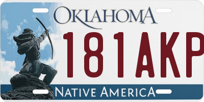 OK license plate 181AKP