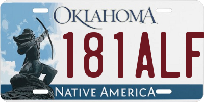 OK license plate 181ALF