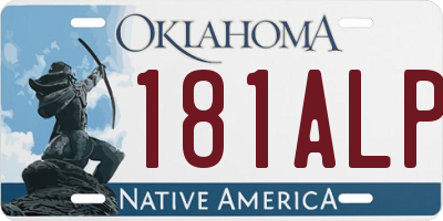 OK license plate 181ALP