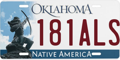 OK license plate 181ALS