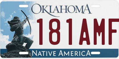 OK license plate 181AMF