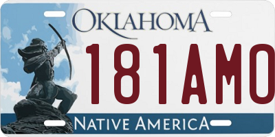 OK license plate 181AMO