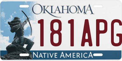 OK license plate 181APG